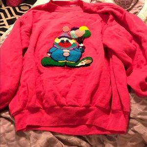 Vintage clown crew neck sweater